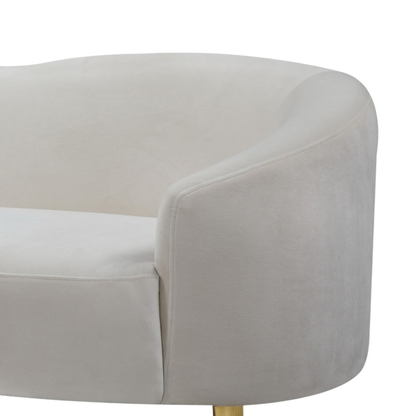 Ritz Curved Wedding Loveseat Rental | Luxury Lounge Sofa MA