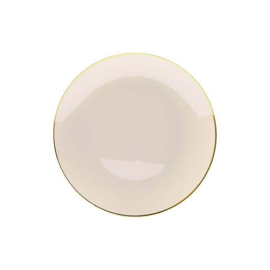 8 In. Classic Ivory Design Plastic Plates | 120 Count