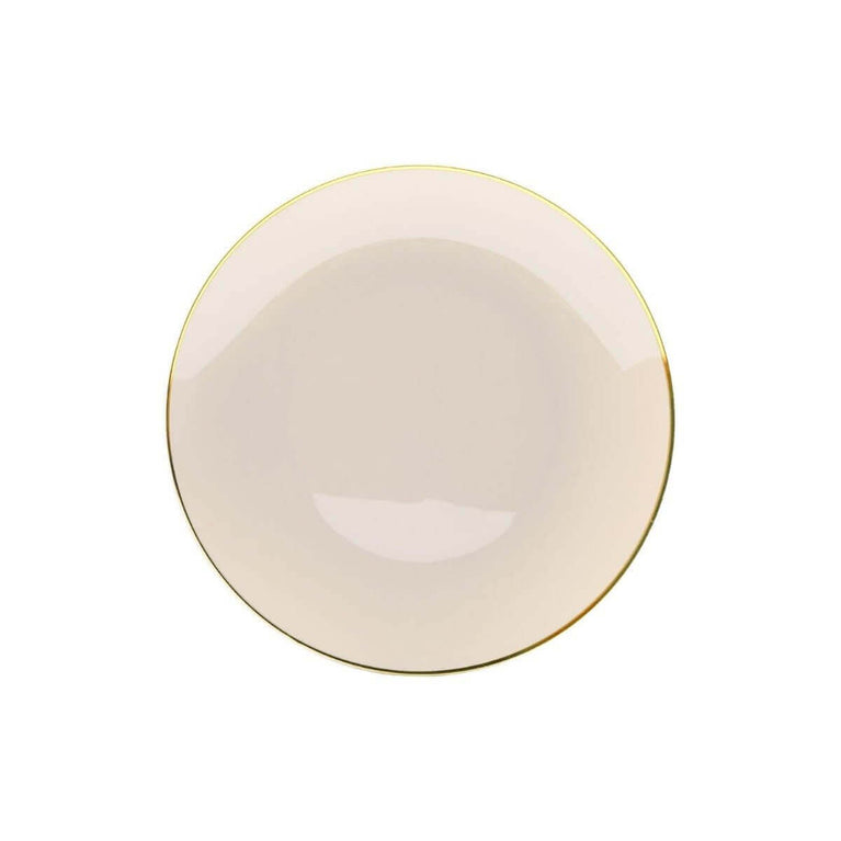 8 In. Classic Ivory Design Plastic Plates | 120 Count