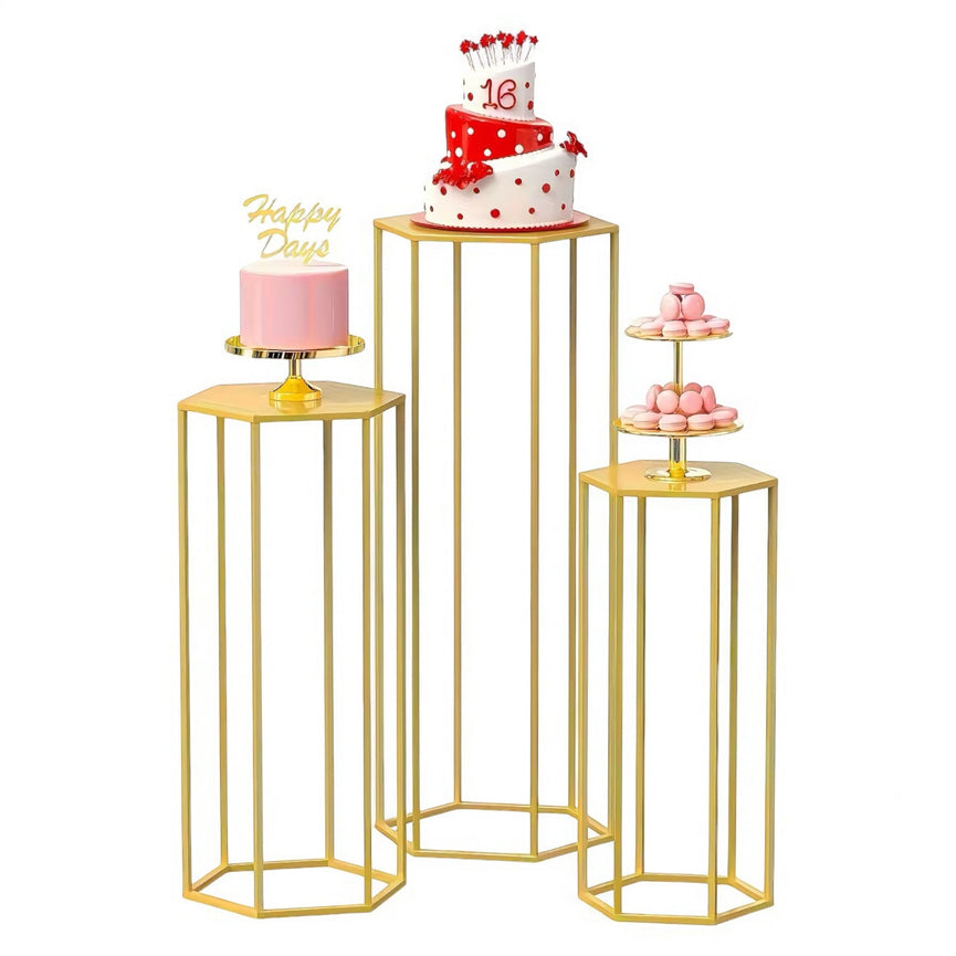 3-Piece Hex Pedestals