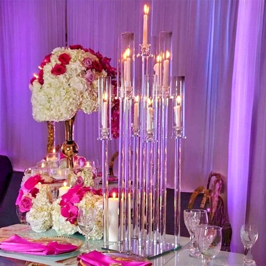 Acrylic Candelabra 9-Arm Wedding Centerpiece