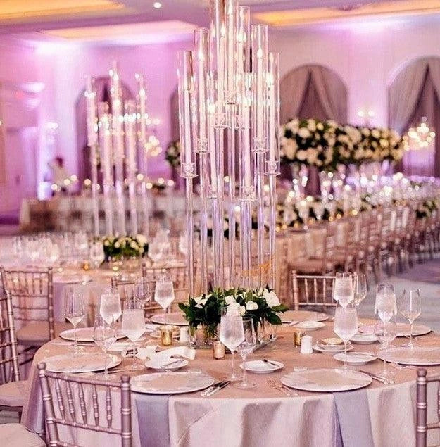 Acrylic Candelabra 9-Arm Wedding Centerpiece - Décor Maniacs