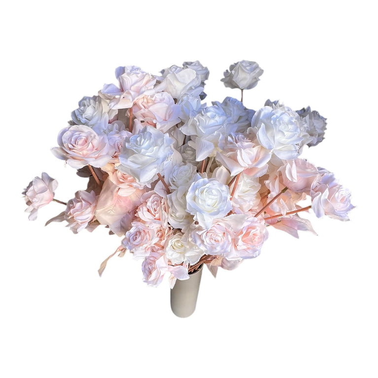 Artificial Rose Flower Bouquet Stem with 5 Heads for Decor