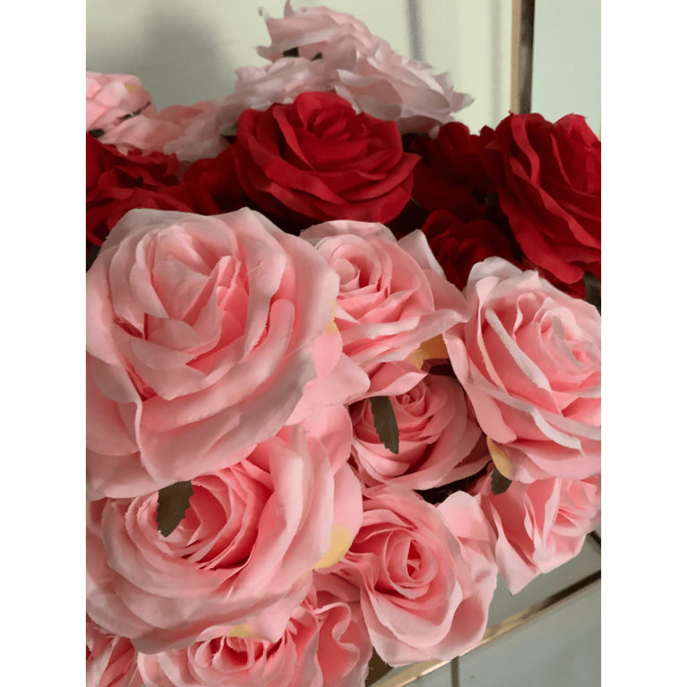 Artificial Silk 10 Heads Rose Bouquet Flowers - Décor Maniacs