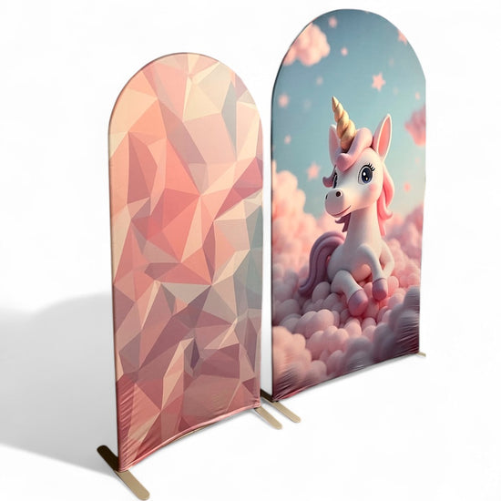 Unicorn Birthday Decorations - Arch Backdrop Fabric Covers