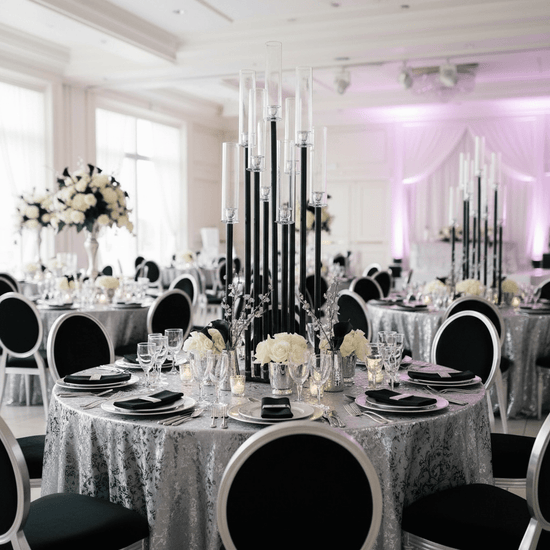 9-Arm Black Candle Holder for Rent