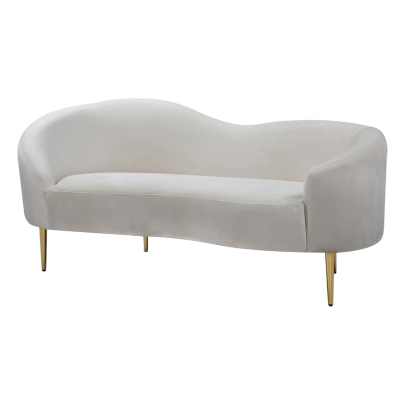 Ritz Curved Wedding Loveseat Rental | Luxury Lounge Sofa MA