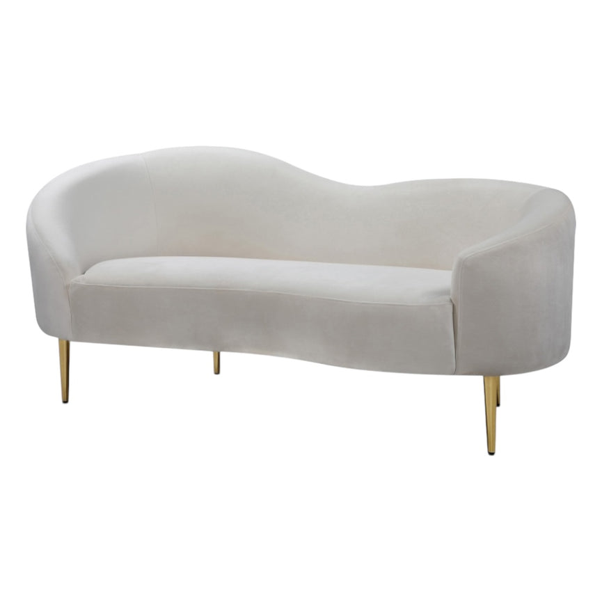 Ritz Curved Wedding Loveseat Rental | Luxury Lounge Sofa MA