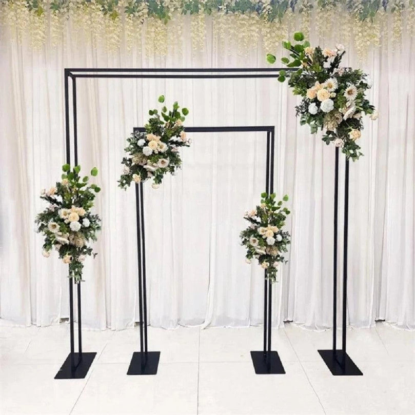 Black Square Wedding Arch Backdrop Decor Stand - Décor Maniacs