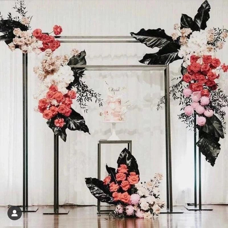 Black Square Wedding Arch Backdrop Decor Stand - Décor Maniacs