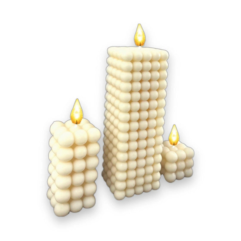 Bubble Soy Wax Scented Pillar Glim Candles - Décor Maniacs