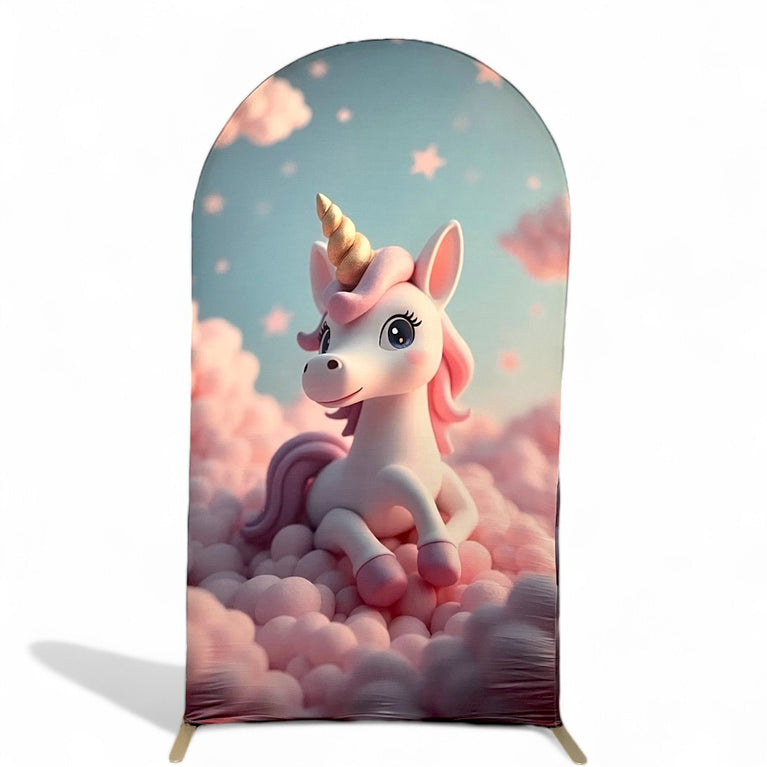 Unicorn Birthday Decorations - Arch Backdrop Fabric Covers