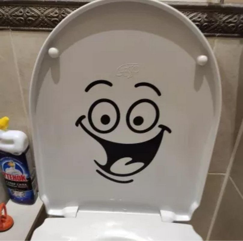 Funny Bathroom Vinyl Decal: Toilet Decor Sticker - Décor Maniacs