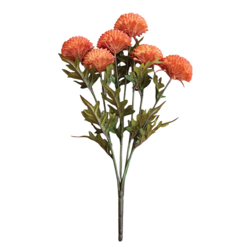 Artificial Orange Ball Dahlia Bundle