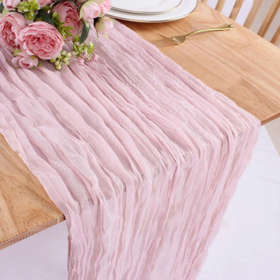 Cheesecloth Table Runner - Gauze Wedding Decor 35 x 157 Inch