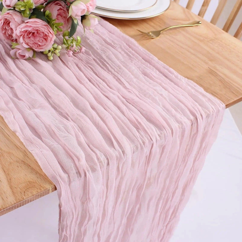 Cheesecloth Table Runner - Gauze Wedding Decor 35 x 157 Inch