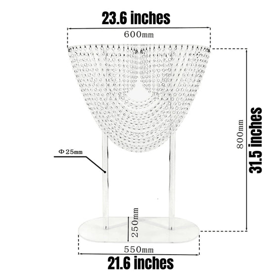 Clear Crystal Wedding Centerpiece - 31.5" Tall