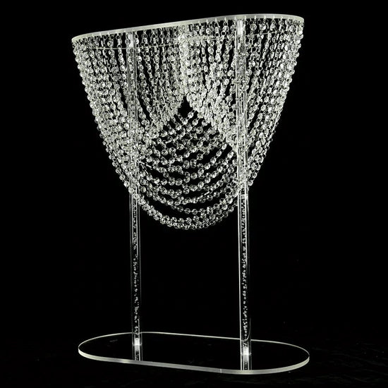 Clear Crystal Wedding Centerpiece - 31.5" Tall