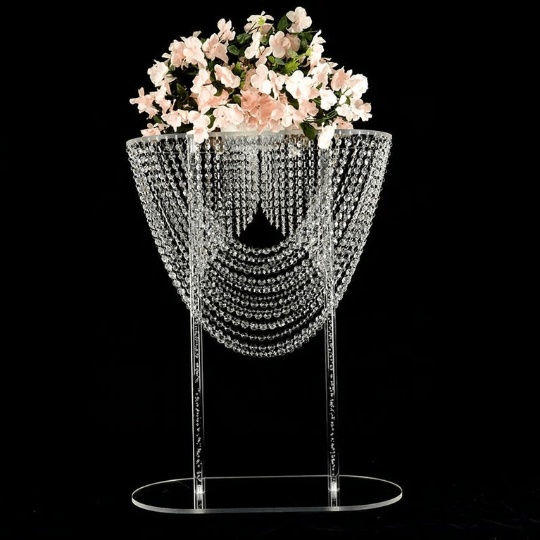 Clear Crystal Wedding Centerpiece - 31.5" Tall