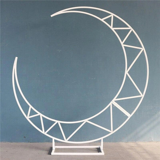 Crescent Half Moon Wedding Arch Backdrop