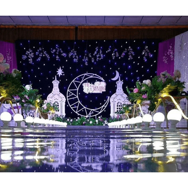 Crescent Half Moon Wedding Arch Backdrop