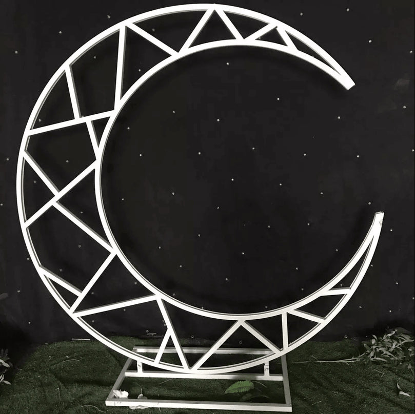 Crescent Half Moon Wedding Arch Backdrop