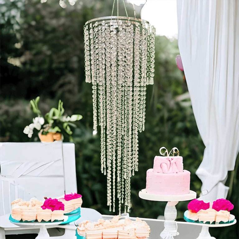 Crystal Hanging Beaded Wedding Ceiling Decor