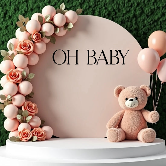 Custom Oh Baby Vinyl Backdrop Sign Sticker