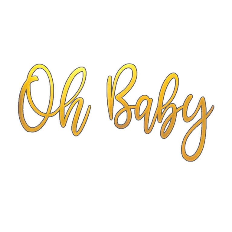 Custom Oh Baby Vinyl Backdrop Sign Sticker