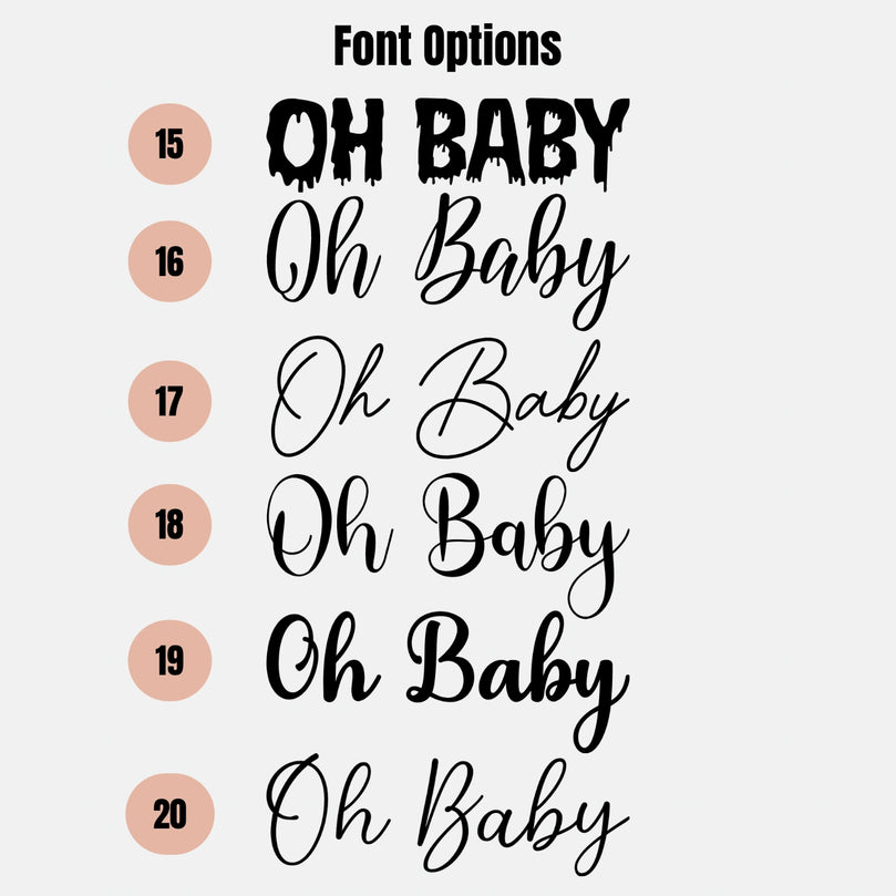 Custom Oh Baby Vinyl Backdrop Sign Sticker