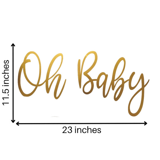 Custom Oh Baby Vinyl Backdrop Sign Sticker