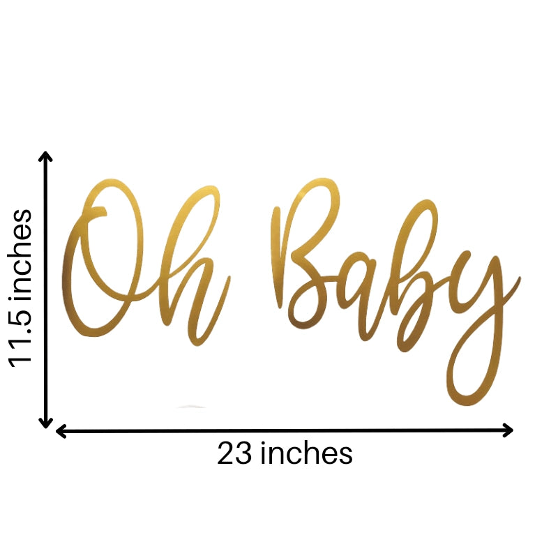 Custom Oh Baby Vinyl Backdrop Sign Sticker