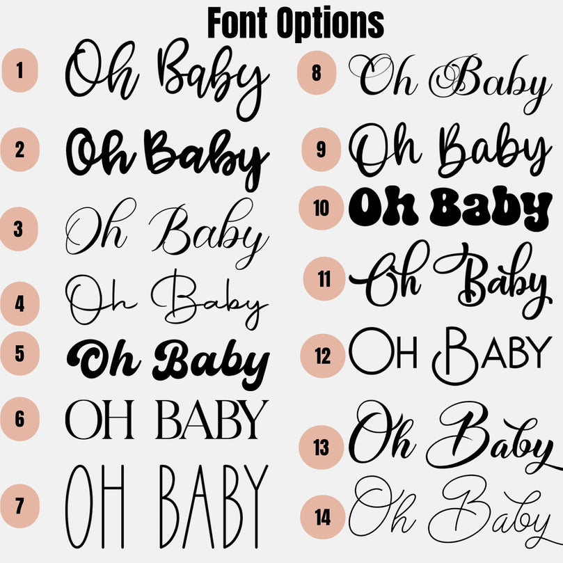 Custom Oh Baby Vinyl Backdrop Sign Sticker