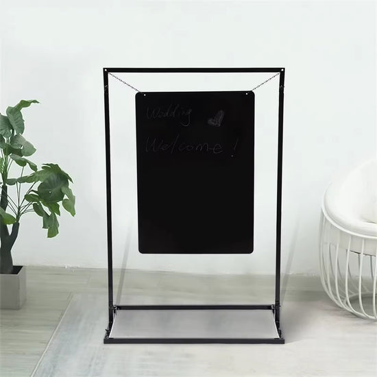 Custom Wedding Party Sign - Black Metal Welcome Display