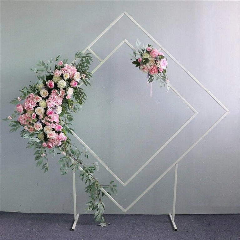 Diamond Gold Wedding Arch Backdrop Stand