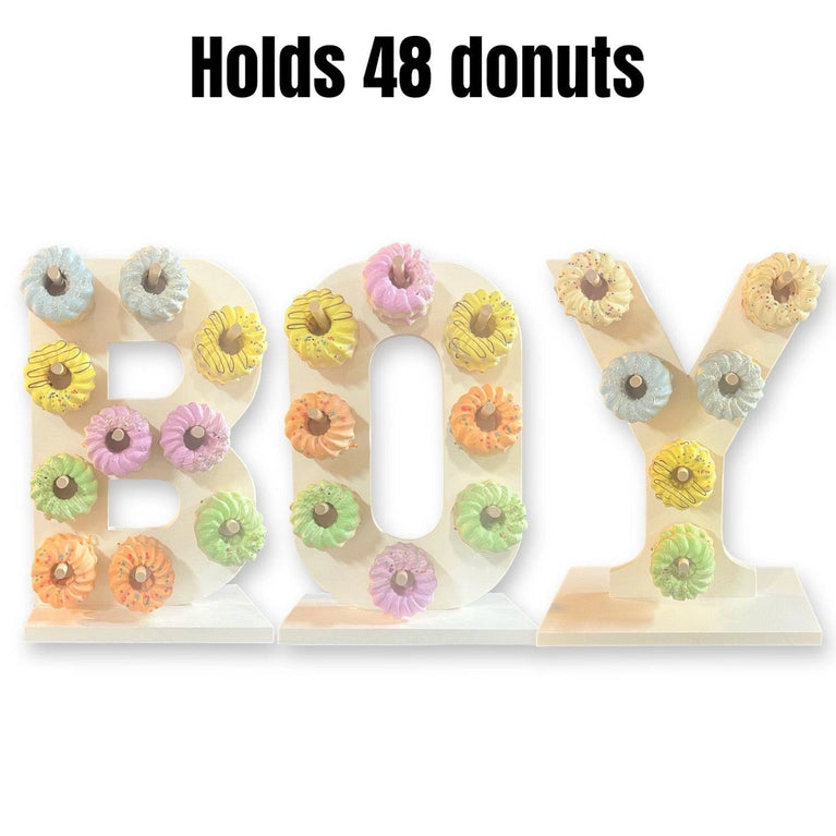 Donut Wall BOY Personalized Baby Shower Party Dessert Stands