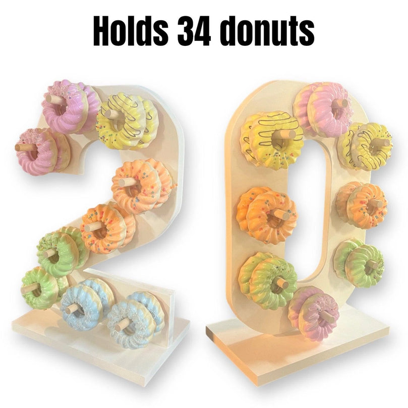 Donut Wall Personalized 20th Birthday Party Dessert Stand