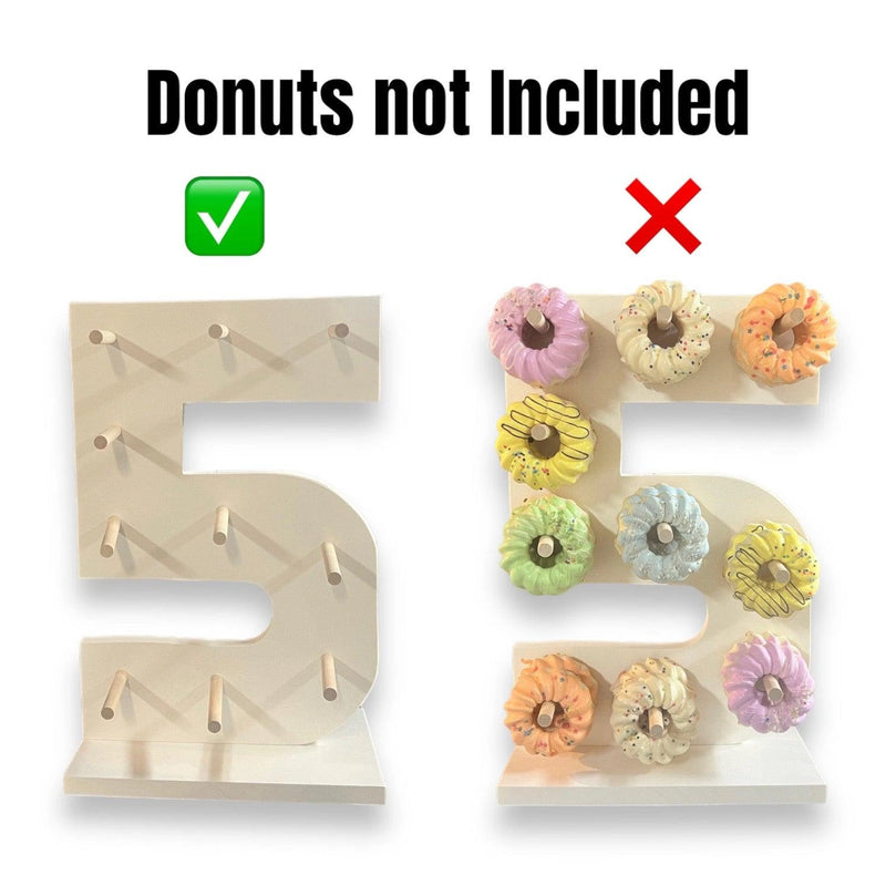 Donut Wall Personalized 5th Birthday Party Dessert Stand