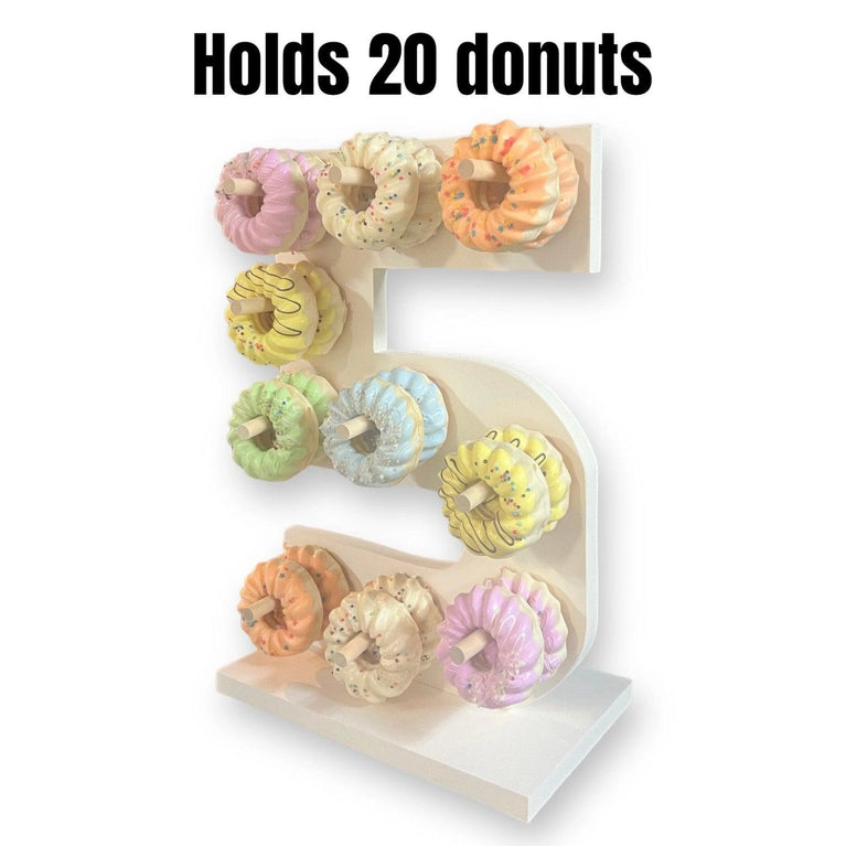 Donut Wall Personalized 5th Birthday Party Dessert Stand