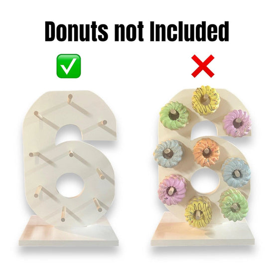 Donut Wall Personalized 6th Birthday Party Dessert Stand