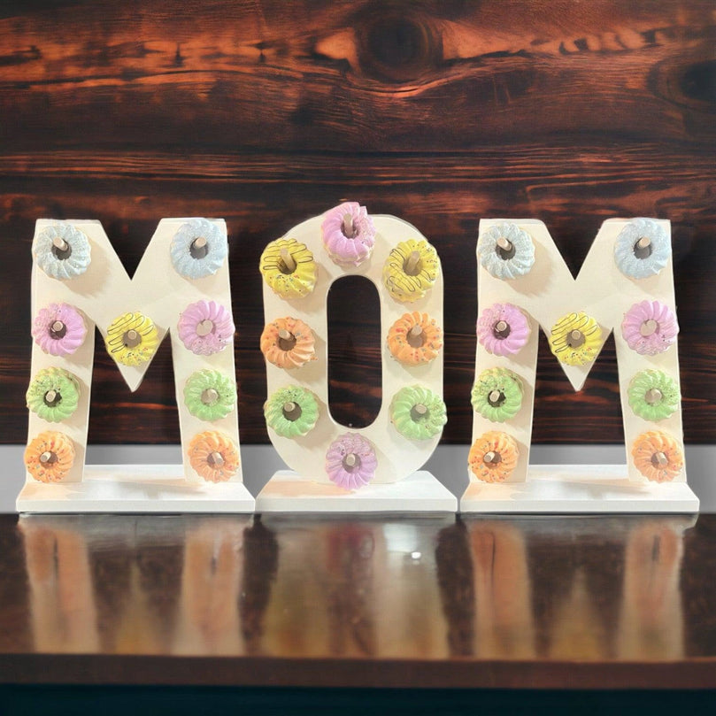 Donut Wall Personalized Mother's Birthday Party Dessert Stand - Décor Maniacs