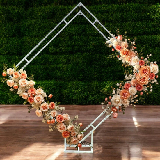 Double Diamond Wedding Arch Backdrop Stand