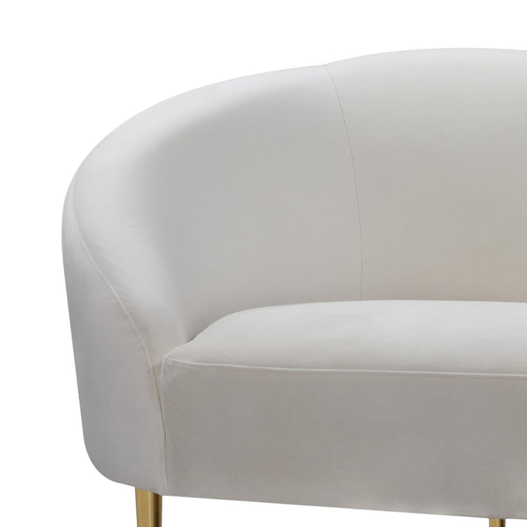 Ritz Curved Wedding Loveseat Rental | Luxury Lounge Sofa MA