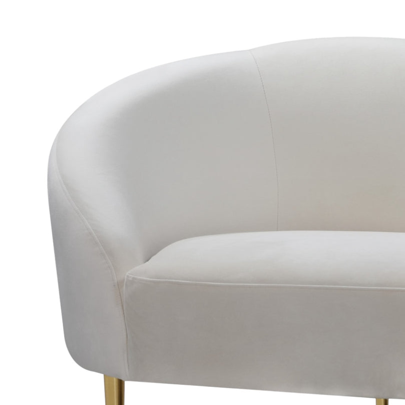 Ritz Curved Wedding Loveseat Rental | Luxury Lounge Sofa MA