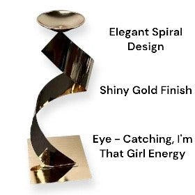 Elegant Spiral Gold Wedding Dining Centerpiece - Décor Maniacs