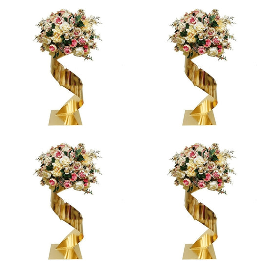 Elegant Spiral Gold Wedding Dining Centerpiece - Décor Maniacs