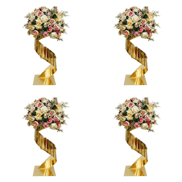 Elegant Spiral Gold Wedding Dining Centerpiece - Décor Maniacs