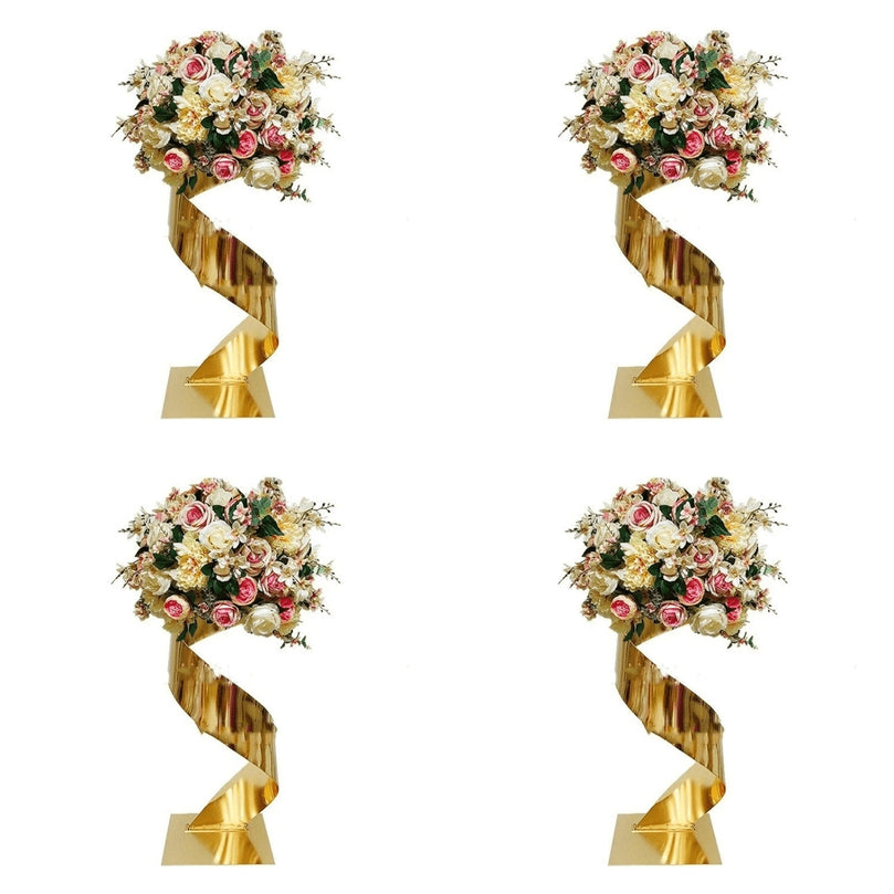 Elegant Spiral Gold Wedding Dining Centerpiece - Décor Maniacs