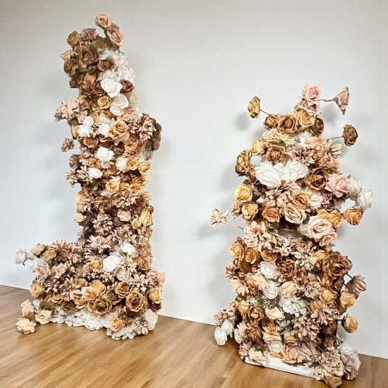 Mocha Rose Flower Arrangement For Rent | MA Wedding Decor