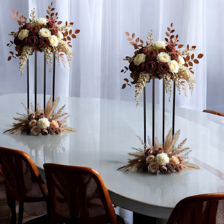 Black Center Pieces for a Wedding - 32" Tall Flower Stand